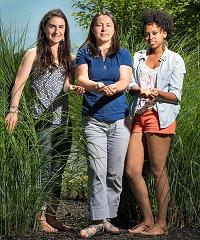 Helen Alemayehu Mebrate '16, Prof. Nurcan Atalan-Helicke, and Lauren Bosche '15