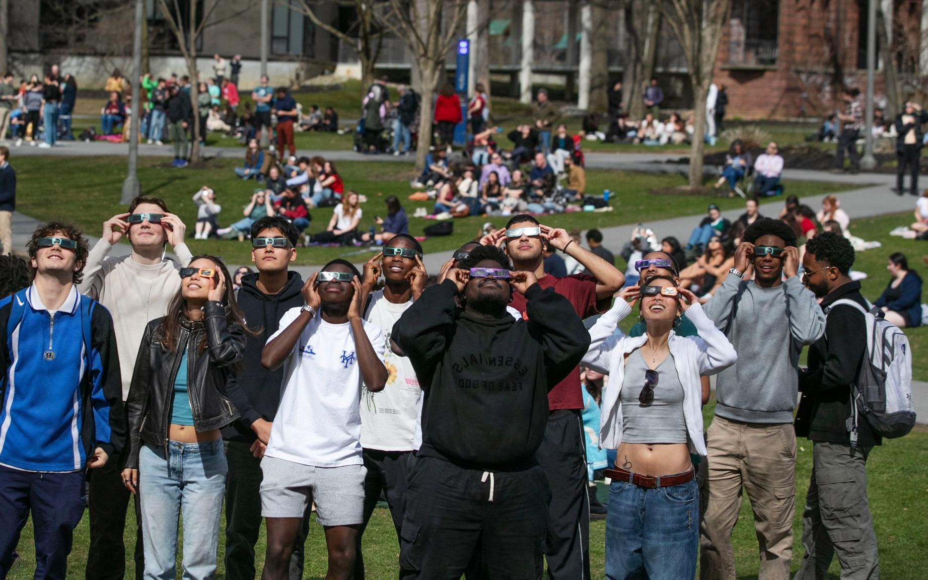 Campus watches the 2024 total solar eclipse.